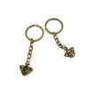 1 Pieces Antique Bronze Keychain Key Chain Tags Keyring Ring Jewelry Making Charms Supplies KC0204 Bees view 1