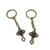 1 Pieces Antique Bronze Keychain Key Chain Tags Keyring Ring Jewelry Making Charms Supplies KC0105 God Latin Cross view 1