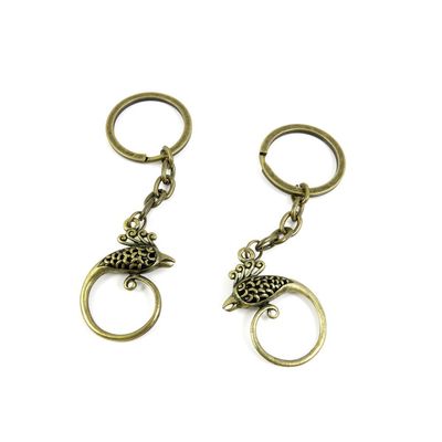 1 Pieces Antique Bronze Keychain Key Chain Tags Keyring Ring Jewelry Making Charms Supplies KC0021 Phoenix