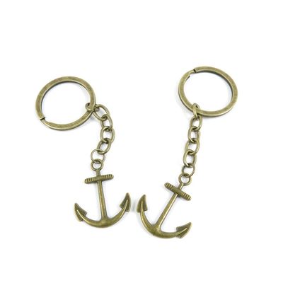 1 Pieces Antique Bronze Keychain Key Chain Tags Keyring Ring Jewelry Making Charms Supplies KC0805 Anchors