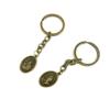 2 Pieces Antique Bronze Keychain Key Chain Tags Keyring Ring Jewelry Making Charms Supplies KC0409 ST. Anthony Signs view 1