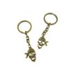 1 Pieces Antique Bronze Keychain Key Chain Tags Keyring Ring Jewelry Making Charms Supplies KC0212 Pirate Skull view 1