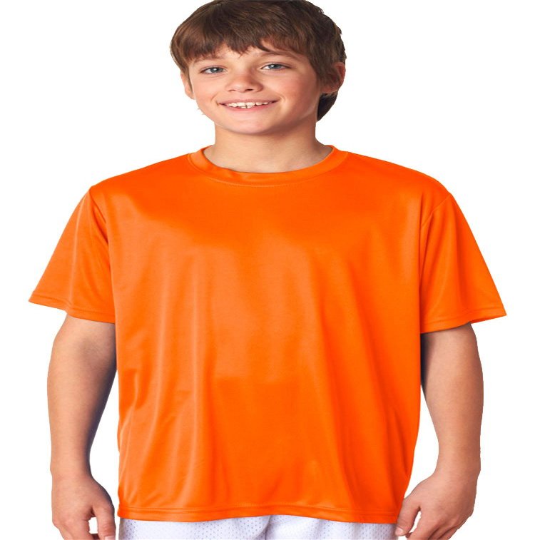 A4 Youth Short-Sleeve Cooling Performance Crew S SAFETY ORANGE