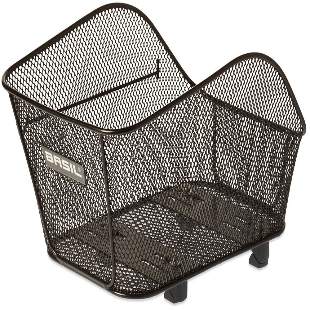 Basil Unisex's Icon Rear Bike Basket, Black, Small
