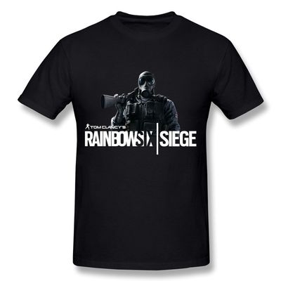 Koyee Men's Tom Clancy's Rainbow Six Siege T-Shirt - Style T Shirt Black US Size XXL