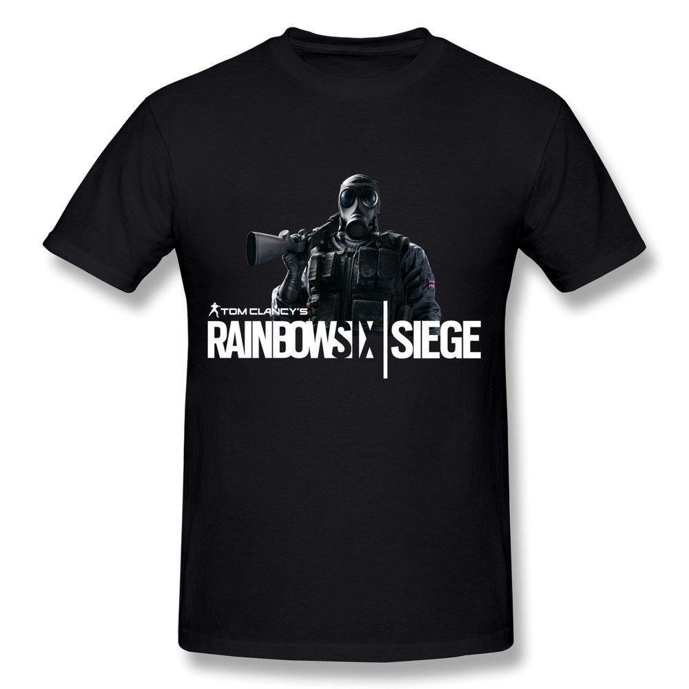 Koyee Men's Tom Clancy's Rainbow Six Siege T-Shirt - Style T Shirt Black US Size XXL