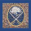 NHL Buffalo Sabres Photo Mosaic Print Designed Using Over 100 Sabre Player Images. 8x10" Matted view 1