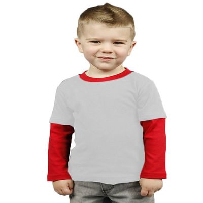 Monag 2-Color Long Sleeve T-Shirt 6Y White/Black