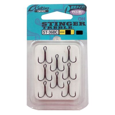 Owner ST-36 BC Treble Hook Black Size 10 (8492)