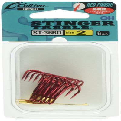 Owner ST-36RD Triple Hook, Stinger Triple Hook, No. 2, Red 11630