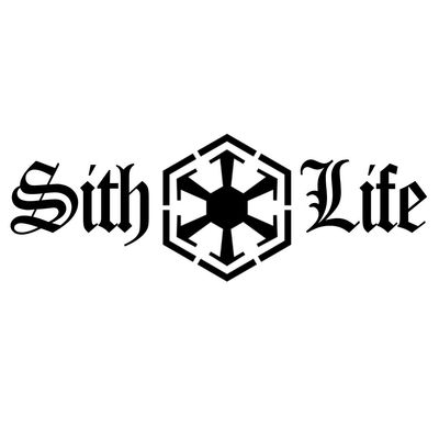 Sith Life 8" Vinyl Sticker Car Decal (8" Black)