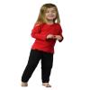 Monag Lettuce Edge Long Sleeve Toddler Girl, Kids Blank Tshirt, Girly Top 4Y Red view 2