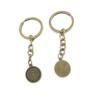 2 Pieces Antique Bronze Keychain Key Chain Tags Keyring Ring Jewelry Making Charms Supplies KC0623 Clock Pocket Watch view 1