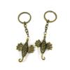 1 Pieces Antique Bronze Keychain Key Chain Tags Keyring Ring Jewelry Making Charms Supplies KC1069 Hollow Dragon view 1