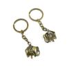 2 Pieces Antique Bronze Keychain Key Chain Tags Keyring Ring Jewelry Making Charms Supplies KC0764 Elephant view 1