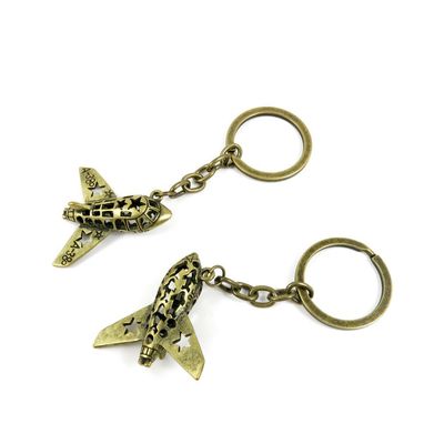 1 Pieces Antique Bronze Keychain Key Chain Tags Keyring Ring Jewelry Making Charms Supplies KC1071 Airplane Airbus A 380