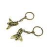 1 Pieces Antique Bronze Keychain Key Chain Tags Keyring Ring Jewelry Making Charms Supplies KC1071 Airplane Airbus A 380 view 1