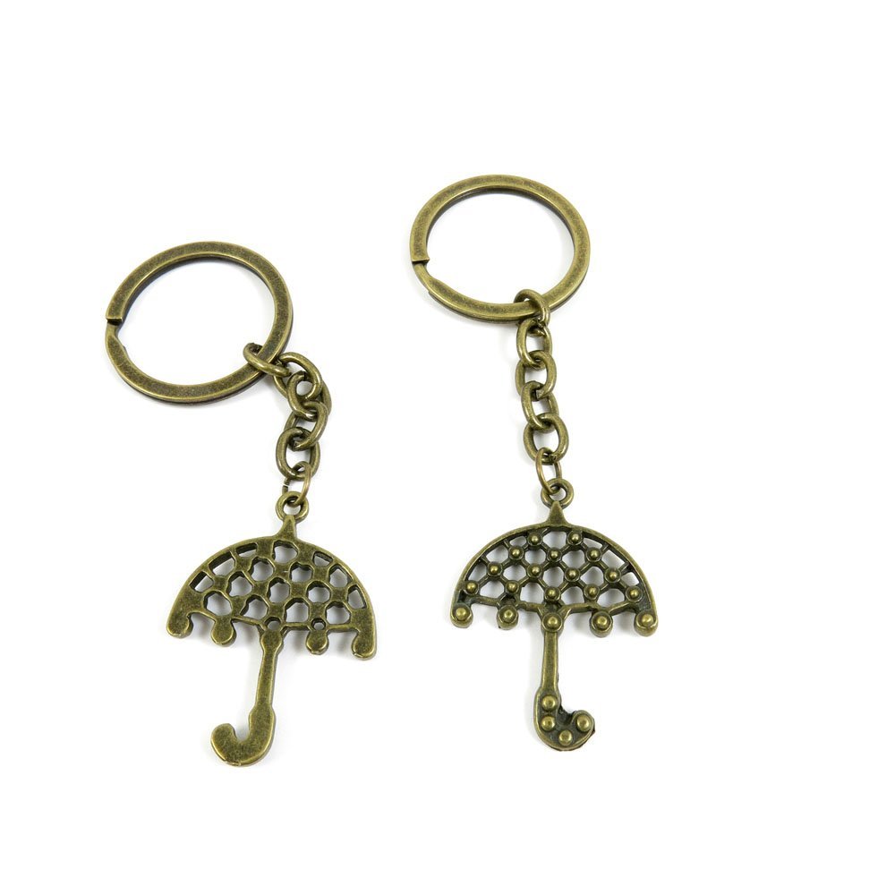 1 Pieces Antique Bronze Keychain Key Chain Tags Keyring Ring Jewelry Making Charms Supplies KC0224 Umbrella