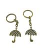 1 Pieces Antique Bronze Keychain Key Chain Tags Keyring Ring Jewelry Making Charms Supplies KC0224 Umbrella view 1
