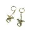 1 Pieces Antique Bronze Keychain Key Chain Tags Keyring Ring Jewelry Making Charms Supplies KC0815 Dragon view 1