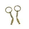 5 Pieces Antique Bronze Keychain Key Chain Tags Keyring Ring Jewelry Making Charms Supplies KC0644 Fish Bone Fishbone view 1