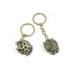 2 Pieces Antique Bronze Keychain Key Chain Tags Keyring Ring Jewelry Making Charms Supplies KC0551 Hollow Owl view 1
