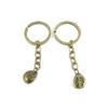 20 Pieces Antique Bronze Keychain Key Chain Tags Keyring Ring Jewelry Making Charms Supplies KC0566 Peace Anti War Signs Drop view 1