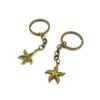 1 Pieces Antique Bronze Keychain Key Chain Tags Keyring Ring Jewelry Making Charms Supplies KC0839 Starfish Sea Star view 1