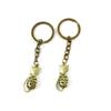 1 Pieces Antique Bronze Keychain Key Chain Tags Keyring Ring Jewelry Making Charms Supplies KC0373 Hollow Cat view 1