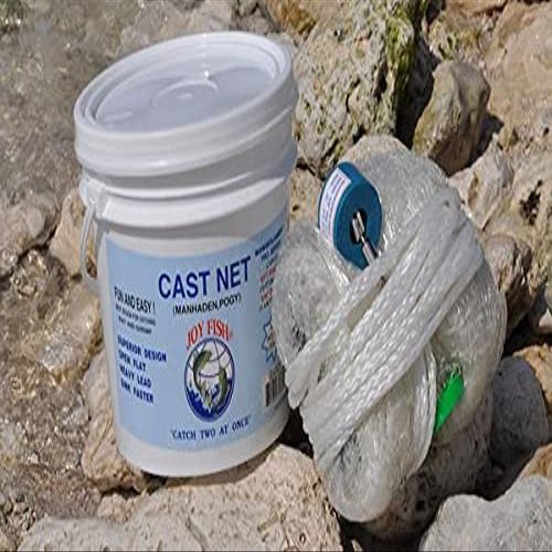 Joy Fish Menhaden Cast Net with 5/8" Sq. Mesh (8')