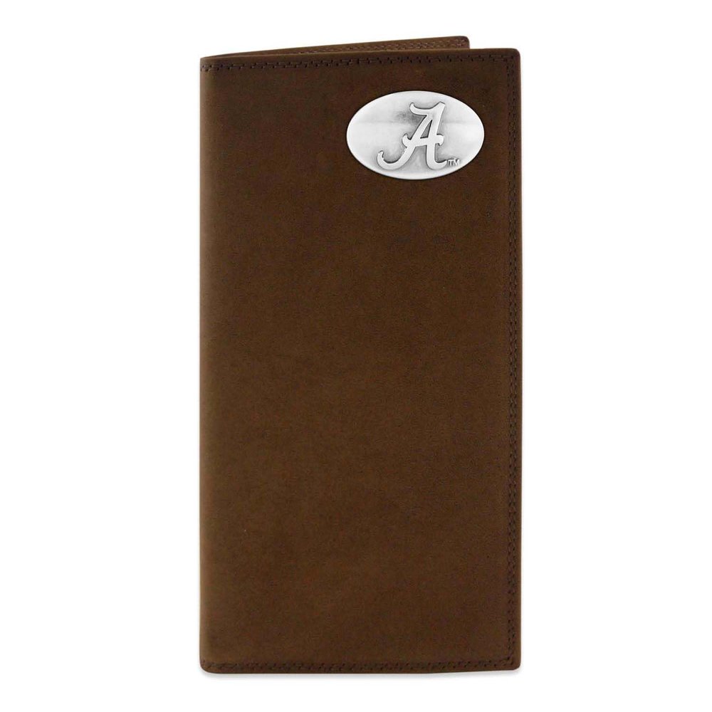 NCAA Alabama Crimson Tide Light Brown Crazyhorse Leather Roper Concho Wallet, One Size by ZEP-PRO