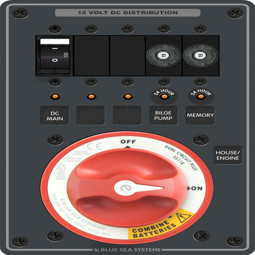 Blue Sea Systems 8690 e-Series Dual Circuit Plus PN 5511e by Blue Sea Systems