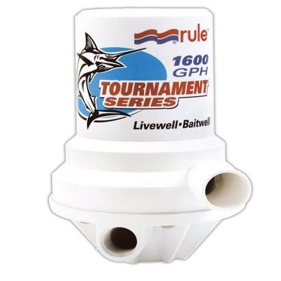 Rule 1600 GPH Livewell Pump (1" NPT, Female-Dual Port) by Rule