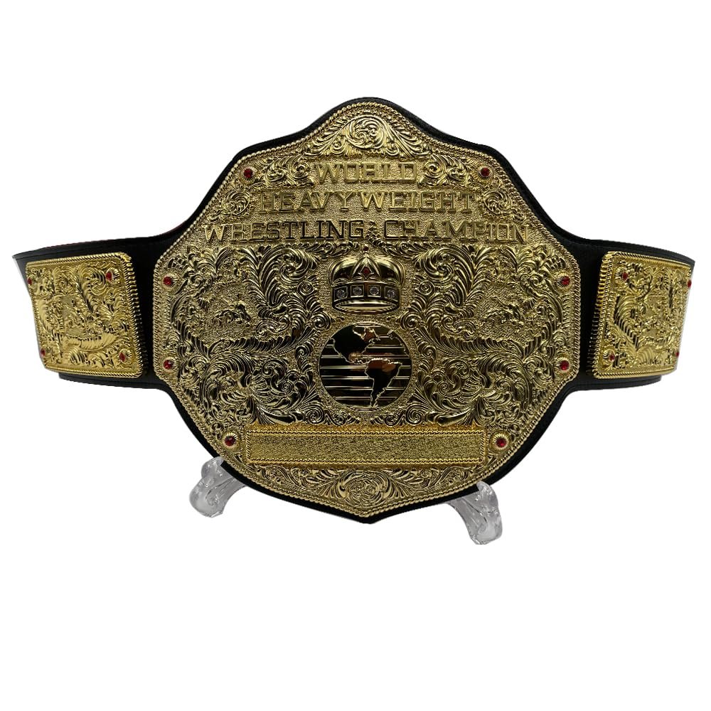 Fandu Belts Adult Replica Big Gold Wrestling Championship Belt Title