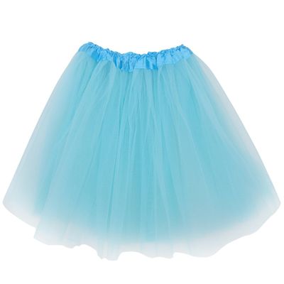 Adult Size 3-Layer Tutu Skirt - Princess Costume Ballet Party Warrior Dash/Run (Aqua),One Size
