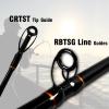 Portable Saltwater Offshore Heavy 3-Piece Travel Graphite Baitcasting Fishing Poles Casting Boat Jigging Trolling Conventional Rods with Rod Case Bag (20-50lbs,8' Heavy) view 3