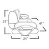Springfield Double Bucket Chair, Off White view 2