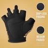 Contraband Pink Label 5297 Womens Design Series Leopard Print Lifting & Rowing Gloves (Pair) - Lightweight Vegan Medium Padded Microfiber Amara Leather w/Griplock Silicone (Orange/Black X-Small) view 3