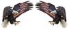 American Eagle American Flag Large Pair Decals 12" Each view 1