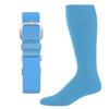 SteelLocker Baseball/Softball Belt & Sock Combo (Large (Men 9-12, Ladies 10-13), Columbia Blue) view 1