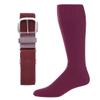 SteelLocker Baseball/Softball Belt & Sock Combo (Small (Youth 12-5, Ladies 4-7), Maroon) view 1