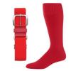 SteelLocker Baseball/Softball Belt & Sock Combo (Small (Youth 12-5, Ladies 4-7), Scarlet) view 1