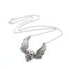 2 PCS Fashion Jewelry Necklace Long Chain Pendent Sweater Collar Bib Choker Collier Skull Angel wings view 1