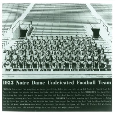 1953 Notre Dame Football Team 8x10 Photo