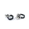 2 Pairs Men Boy Jewelry Cufflinks Cuff Links Party Favors Gift Wedding WN043 Silver Ball Leather Rope view 1