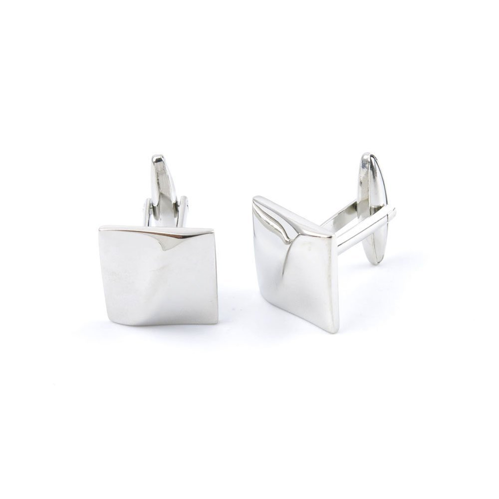 2 Pairs Men Boy Jewelry Cufflinks Cuff Links Party Favors Gift Wedding KK046 Silver Protruding