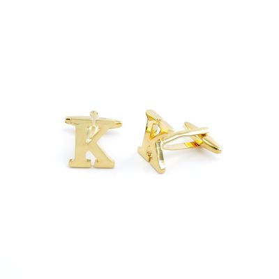 2 Pairs Men Boy Jewelry Cufflinks Cuff Links Party Favors Gift Wedding 88729 Golden Letter K