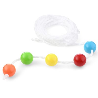 Brock String, Vision Convergence Insufficiency Training Tool for Eye Muscle Strengthening, Focus Exercise and Agility, 6 Ft with 5 Beads, White