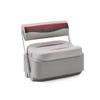 DeckMate Complete Classic Swingback Pontoon Seat and Base (Gray/Red/Charcoal) view 1
