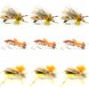 The Fly Fishing Place Grasshopper Trout Fly Assortment, Foam Body, 9 Flies, 3 Patterns, Hook Size 10 view 1